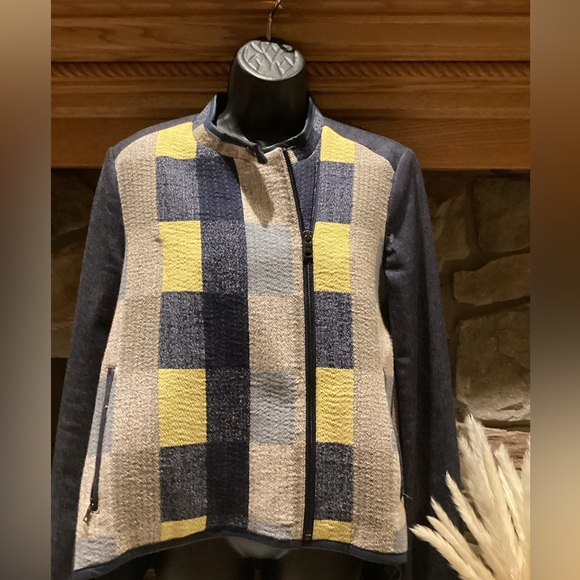 NWOT BCBG MAXAZARIA DENIM PATCHWORK JAKOB MOTO JACKET SZ. S - Picture 5 of 14